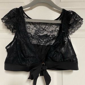 Contradiction by Pour Moi For your Eyes Only Tie Front Bralette Size 12 UK